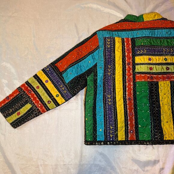 Vintage Chicos Patchwork Embroidered Jacket - Picture 6 of 6